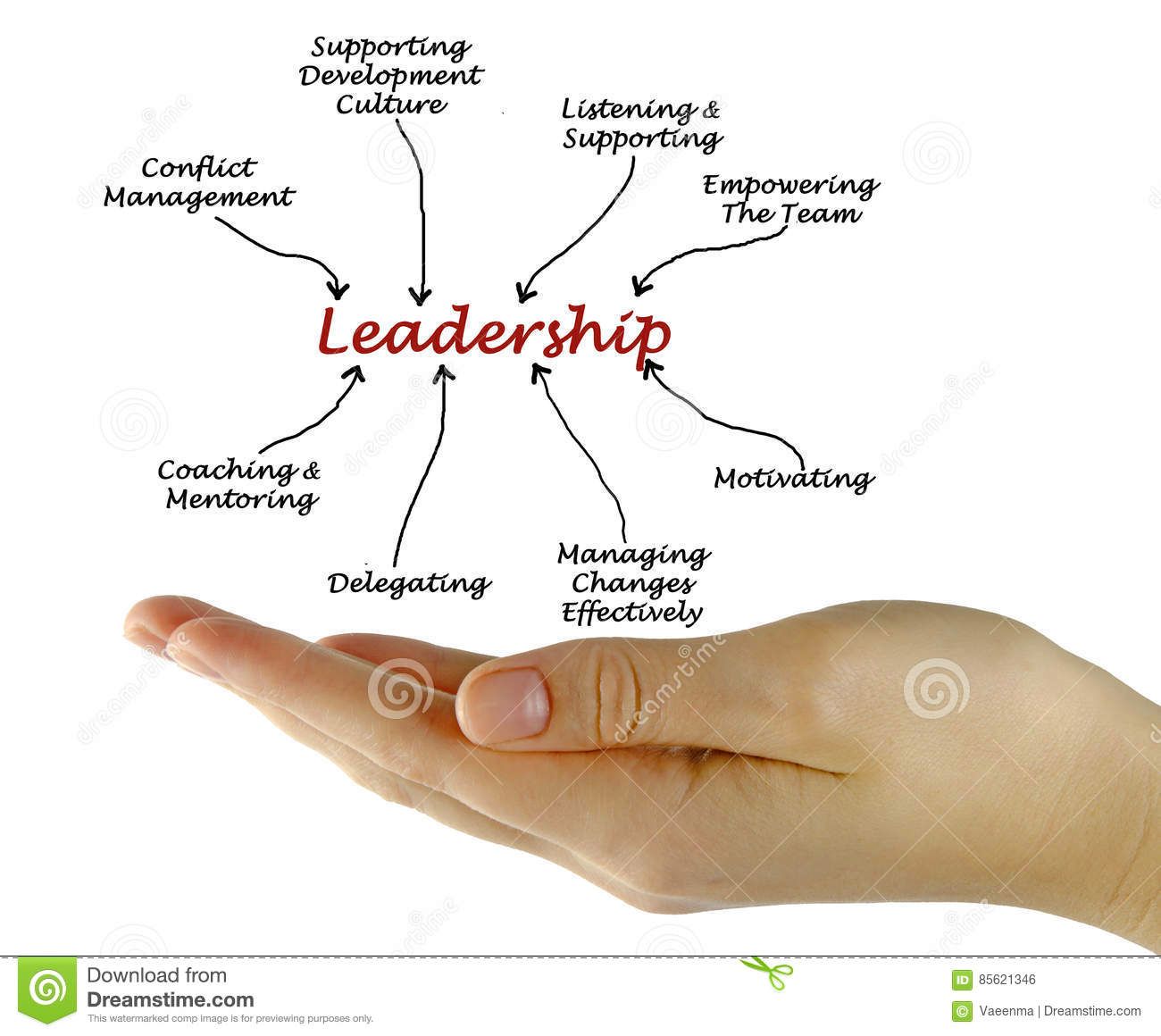 Leadership diagram stock photo