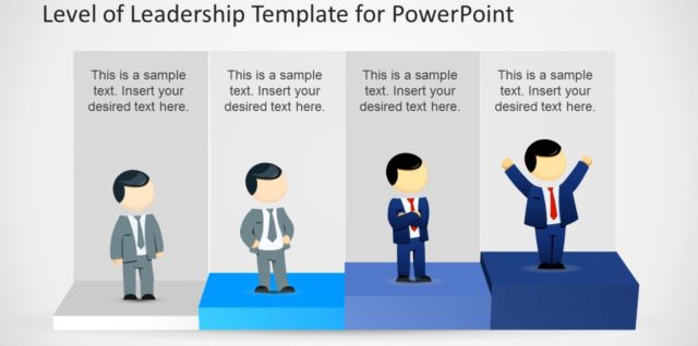 Leadership levels diagram template