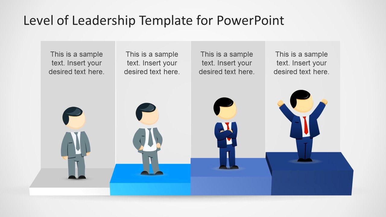Leadership levels diagram template