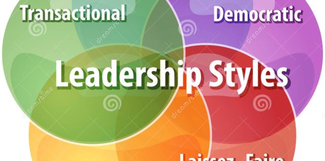 Leadership styles business diagram