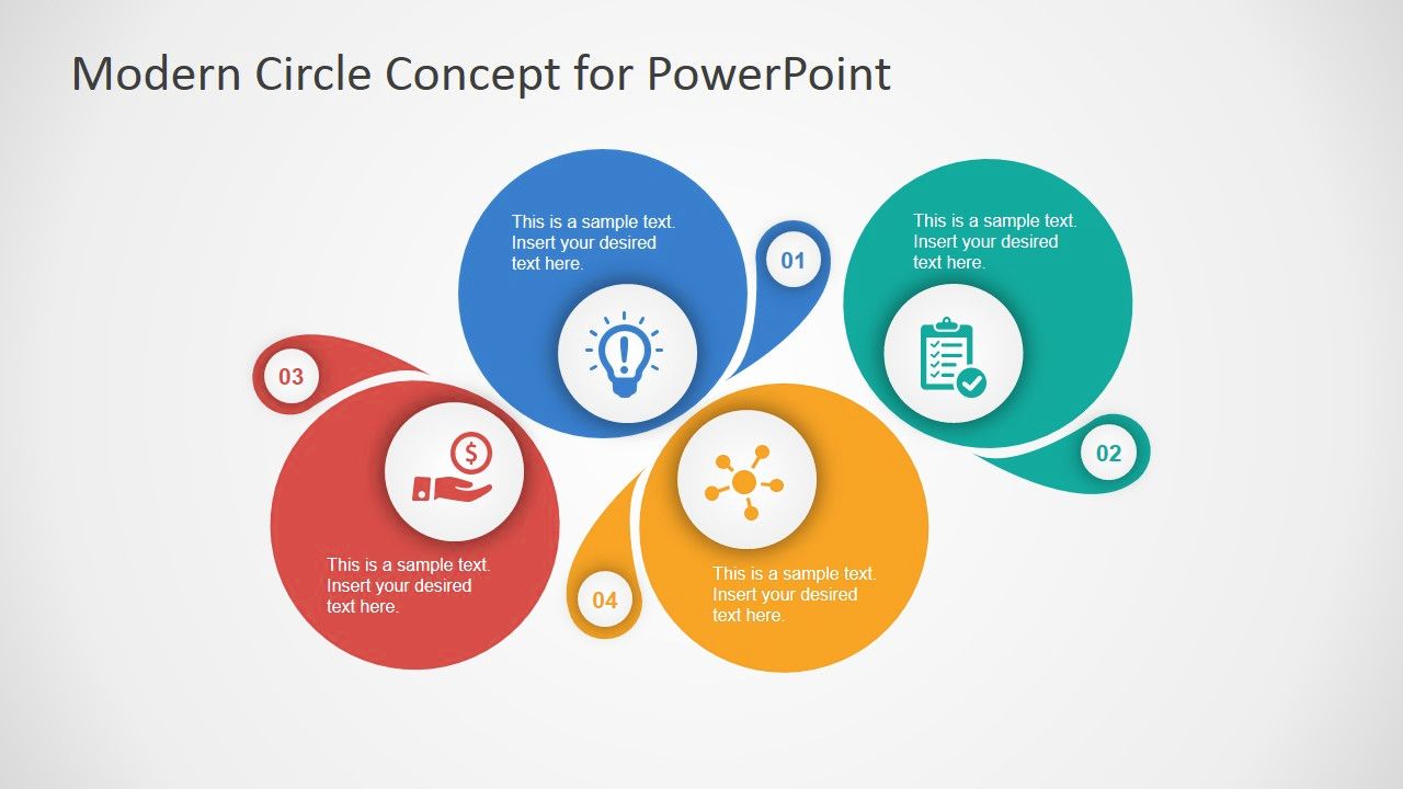 Modern circle diagram template for powerpoint