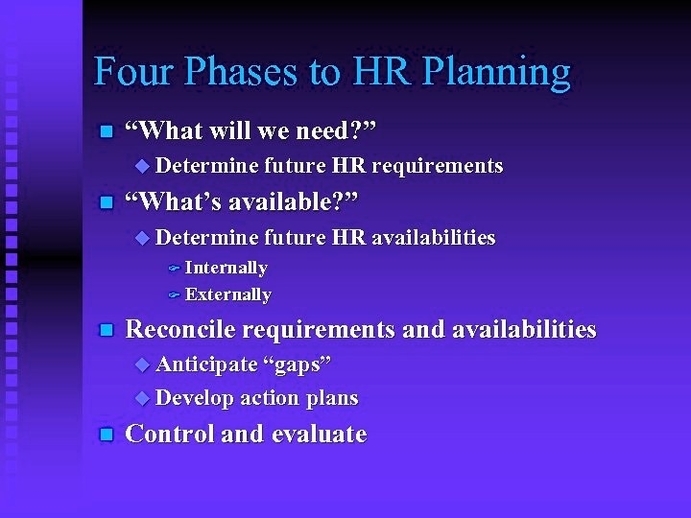 Phases Of Human Resource Planning