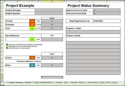 Project Management 1 Pager Template