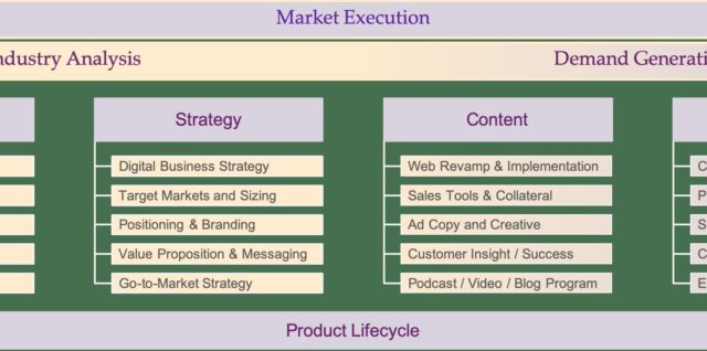 Strategy services include a focus on change management