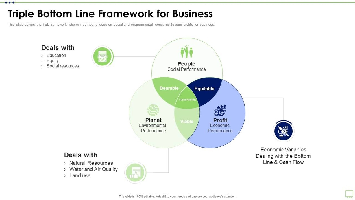 Triple bottom line framework